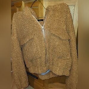 Hurley crop sherpa jacket xl